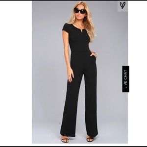 Black wide legged jumpsuit